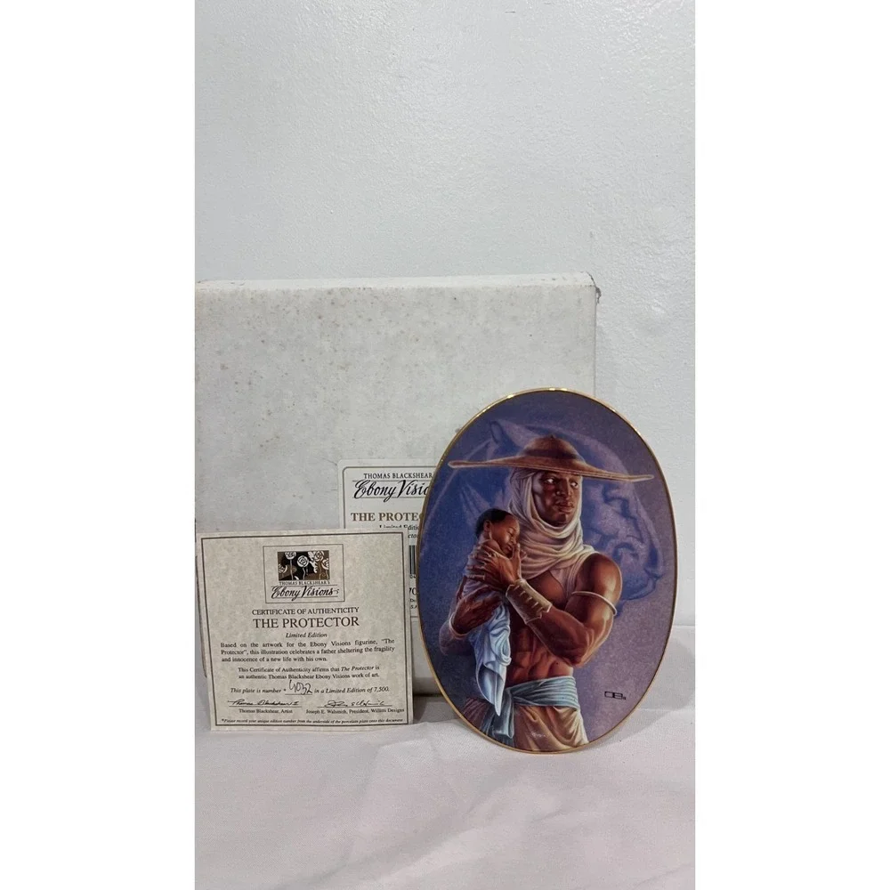 Thomas Blackshear Ebony Vision THE PROTECTOR Porcelain Collectors Plate #d /7500